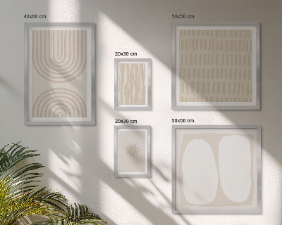 Polittico con cornice Eleganti forme astratte