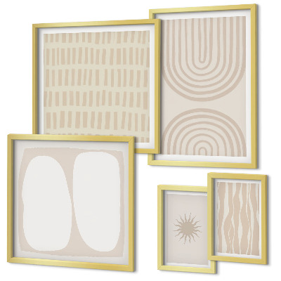 Polittico con cornice Eleganti forme astratte