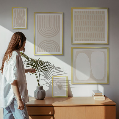 Polittico con cornice Eleganti forme astratte