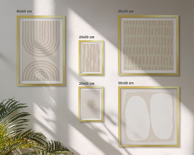 Polittico con cornice Eleganti forme astratte