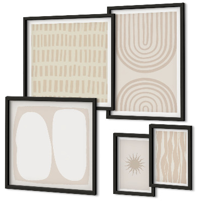 Polittico con cornice Eleganti forme astratte