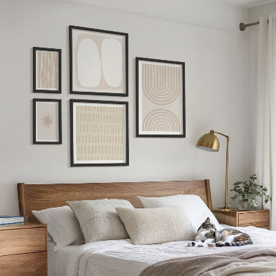 Polittico con cornice Eleganti forme astratte