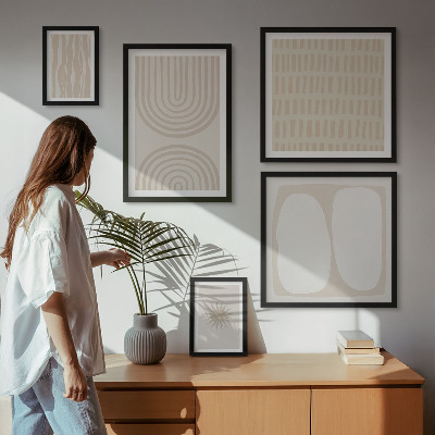 Polittico con cornice Eleganti forme astratte