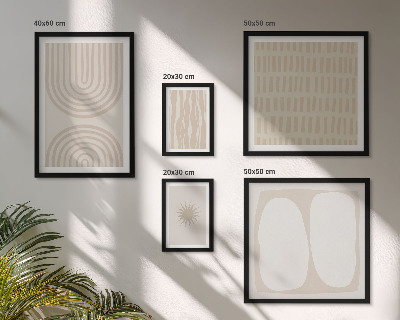 Polittico con cornice Eleganti forme astratte