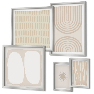 Polittico con cornice Eleganti forme astratte