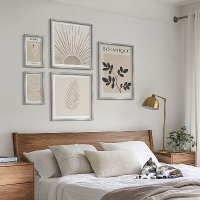 Set di quadri incorniciati Eleganti decorazioni floreali geometriche