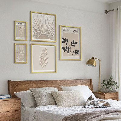 Set di quadri incorniciati Eleganti decorazioni floreali geometriche