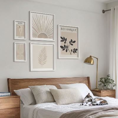 Set di quadri incorniciati Eleganti decorazioni floreali geometriche