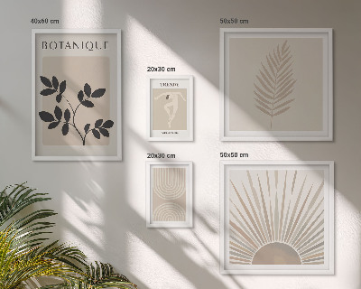 Set di quadri incorniciati Eleganti decorazioni floreali geometriche