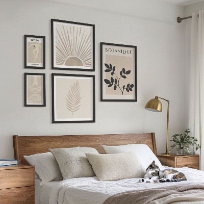 Set di quadri incorniciati Eleganti decorazioni floreali geometriche
