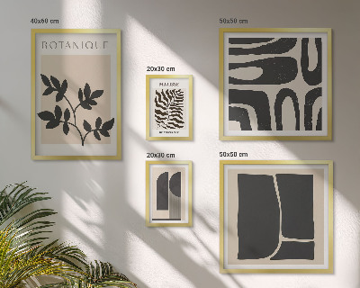 Set di 5 quadri Grafica astratta naturalistica elegante