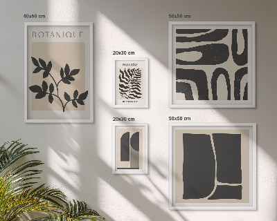 Set di 5 quadri Grafica astratta naturalistica elegante
