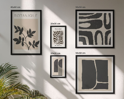 Set di 5 quadri Grafica astratta naturalistica elegante