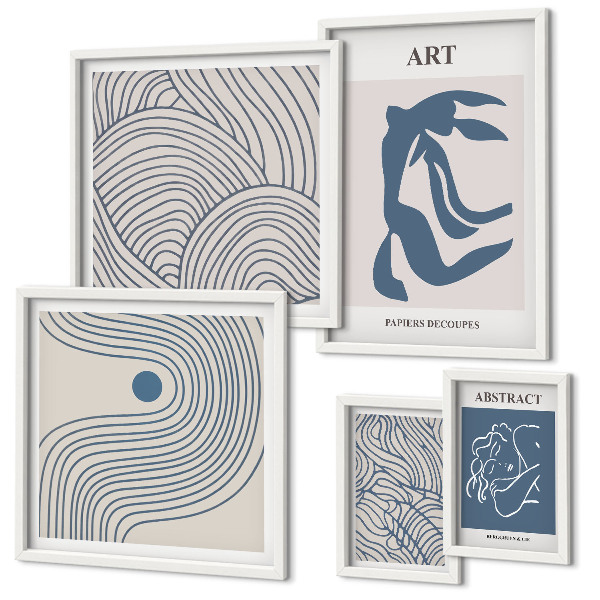 Set di quadri incorniciati Linee astratte moderne