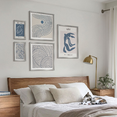 Set di quadri incorniciati Linee astratte moderne