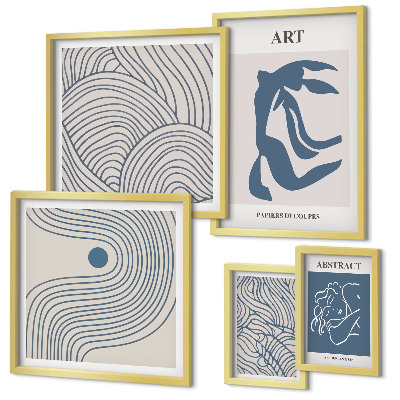 Set di quadri incorniciati Linee astratte moderne
