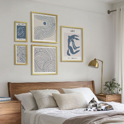 Set di quadri incorniciati Linee astratte moderne