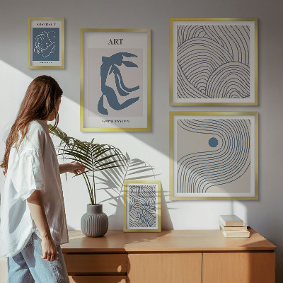 Set di quadri incorniciati Linee astratte moderne