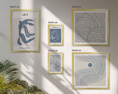 Set di quadri incorniciati Linee astratte moderne