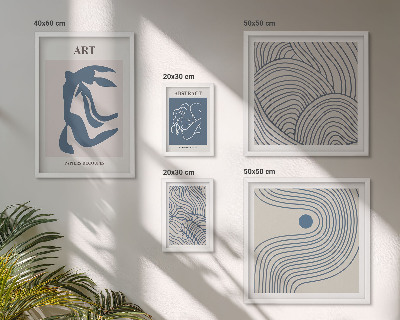 Set di quadri incorniciati Linee astratte moderne