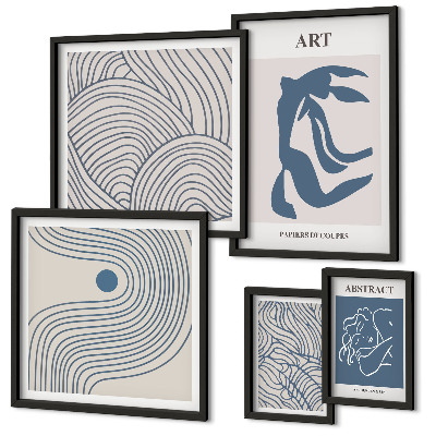 Set di quadri incorniciati Linee astratte moderne
