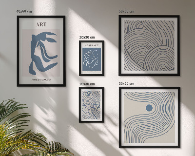 Set di quadri incorniciati Linee astratte moderne