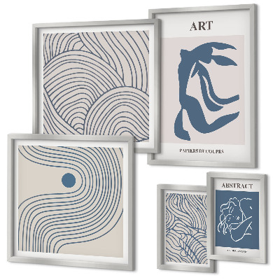 Set di quadri incorniciati Linee astratte moderne