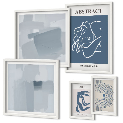 Polittico con cornice Eleganti astrazioni minimaliste