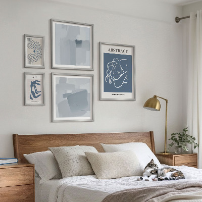Polittico con cornice Eleganti astrazioni minimaliste