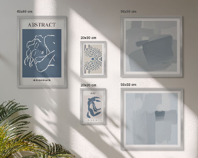 Polittico con cornice Eleganti astrazioni minimaliste
