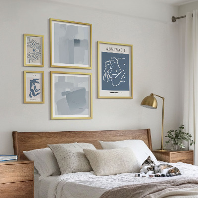 Polittico con cornice Eleganti astrazioni minimaliste