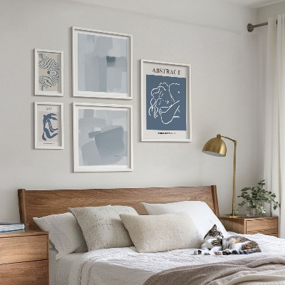 Polittico con cornice Eleganti astrazioni minimaliste