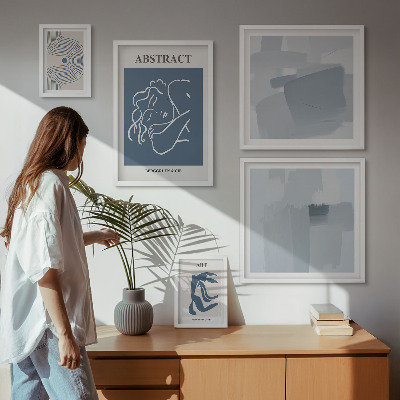 Polittico con cornice Eleganti astrazioni minimaliste