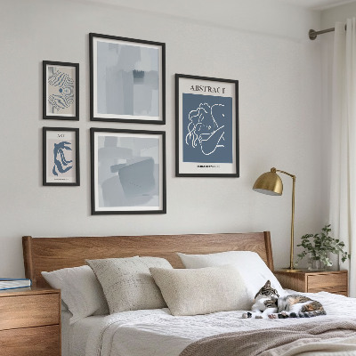 Polittico con cornice Eleganti astrazioni minimaliste