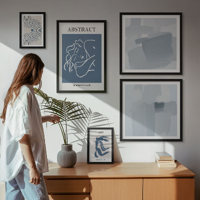 Polittico con cornice Eleganti astrazioni minimaliste