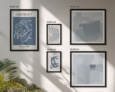 Polittico con cornice Eleganti astrazioni minimaliste