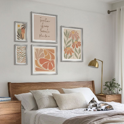 Polittico con cornice Elegante decorazione con fiori naturali