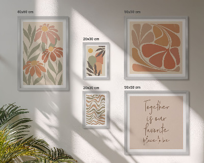 Polittico con cornice Elegante decorazione con fiori naturali
