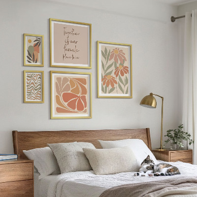 Polittico con cornice Elegante decorazione con fiori naturali