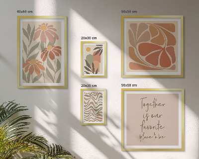 Polittico con cornice Elegante decorazione con fiori naturali