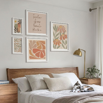 Polittico con cornice Elegante decorazione con fiori naturali