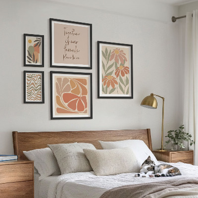 Polittico con cornice Elegante decorazione con fiori naturali