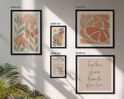 Polittico con cornice Elegante decorazione con fiori naturali