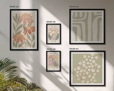 Set di 5 quadri Motivi floreali Londra Parigi boho