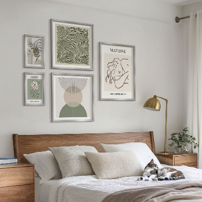 Polittico con cornice Composizioni vegetali minimaliste