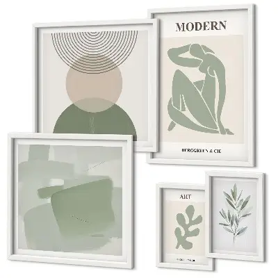 Set di 5 quadri con design in stile moderno e astratto