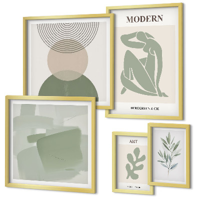 Set di 5 quadri Stile moderno con astrazione