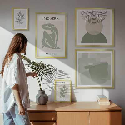 Set di 5 quadri Stile moderno con astrazione