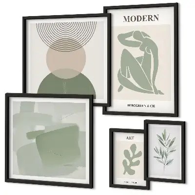 Set di 5 quadri con design in stile moderno e astratto