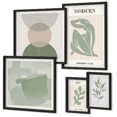 Set di 5 quadri Stile moderno con astrazione